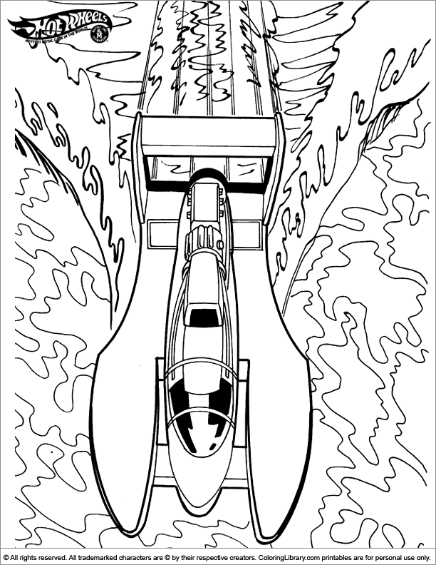 Hotwheels printable coloring page