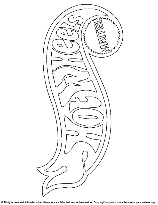 Hotwheels free coloring picture