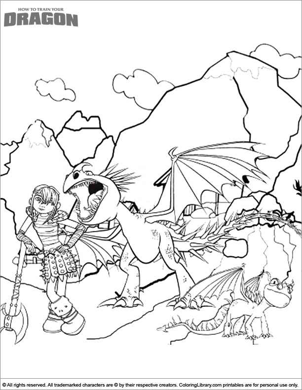 Download How To Train Your Dragon coloring sheet for kids ...