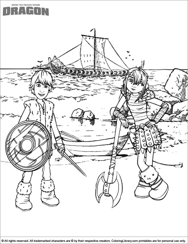 Free How To Train Your Dragon coloring page - Coloring Library