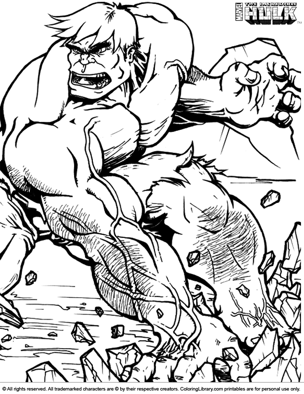 Hulk coloring printout