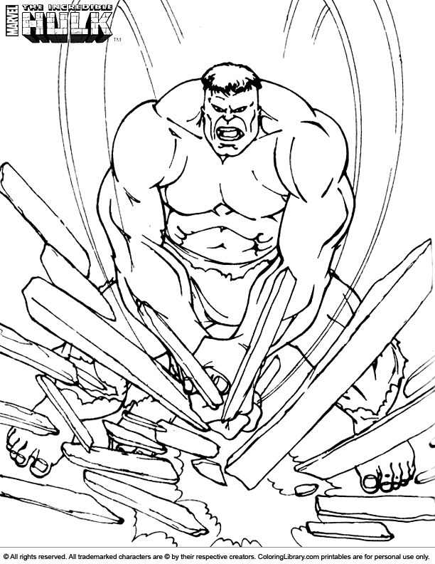Hulk coloring book picture