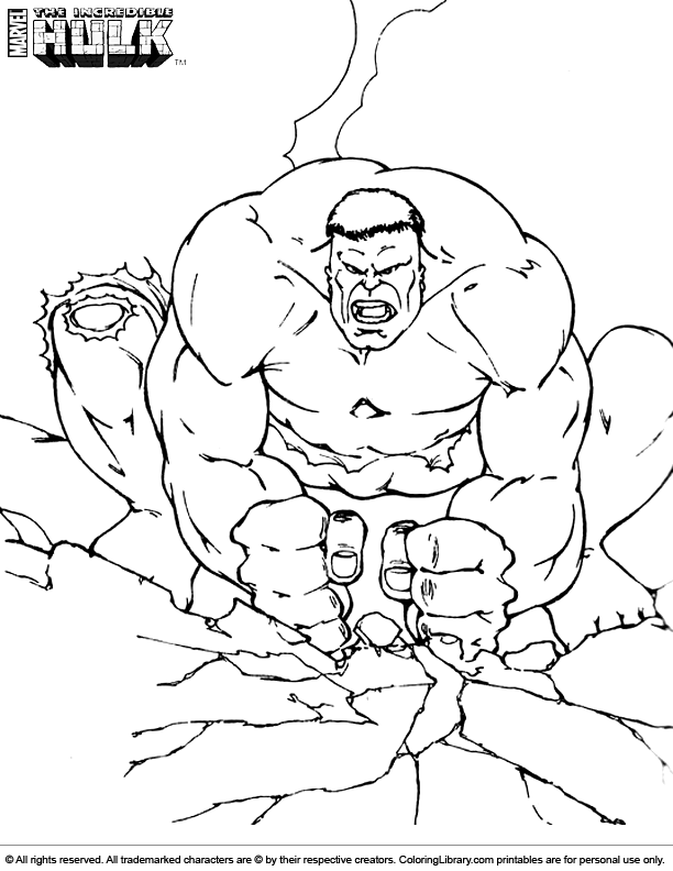 Hulk coloring printable