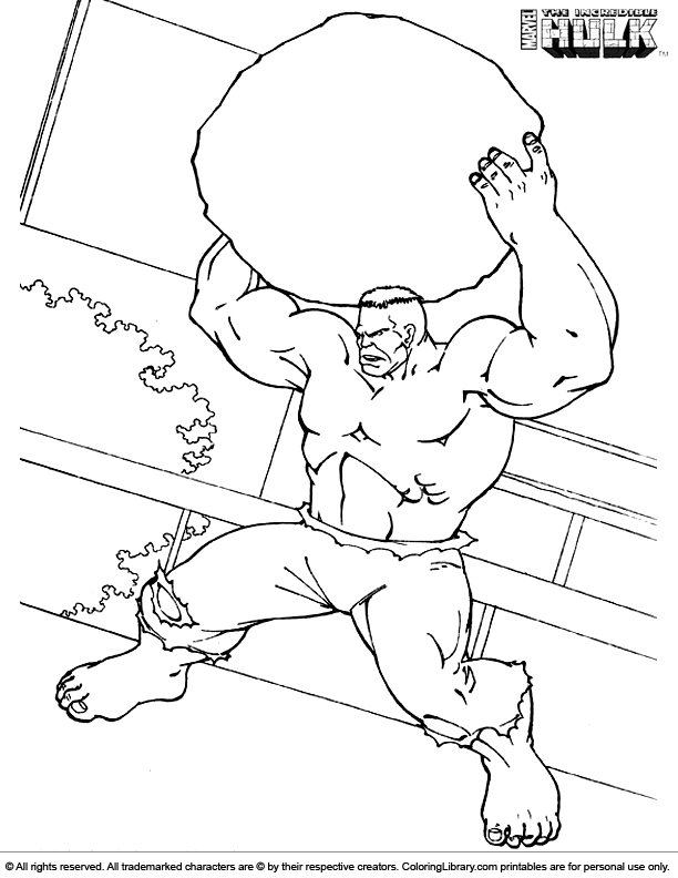 Hulk Coloring Page To Print Coloring Library