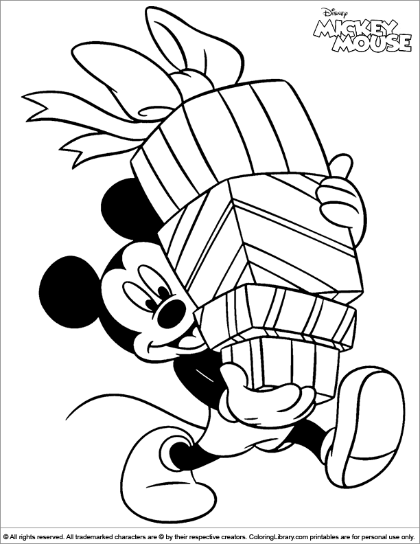 Mickey Mouse Printable Coloring Page Coloring Library