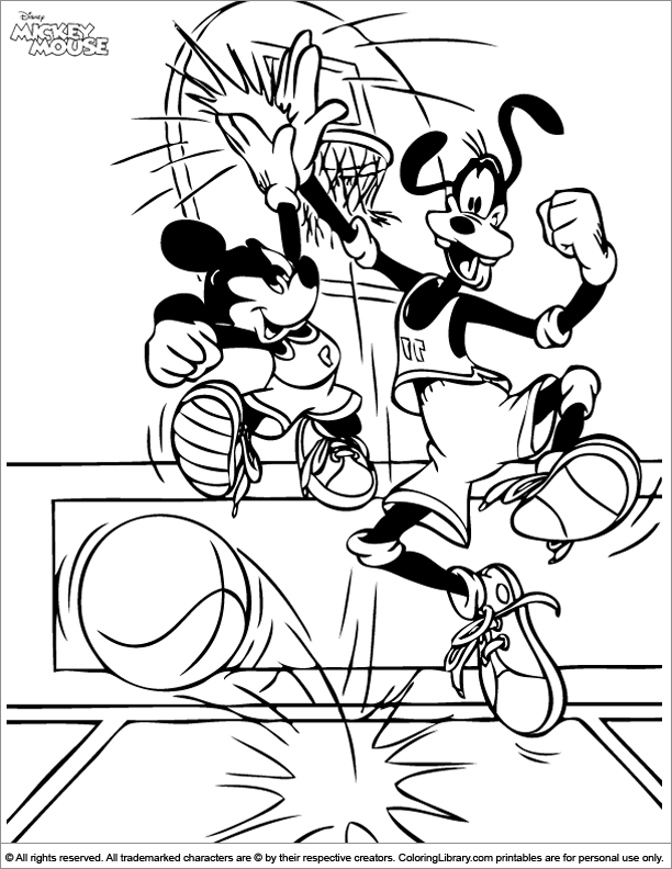 Mickey Mouse free coloring