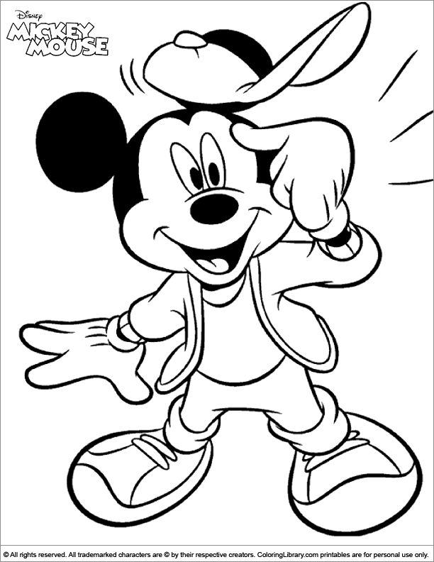 Mickey Mouse coloring page online