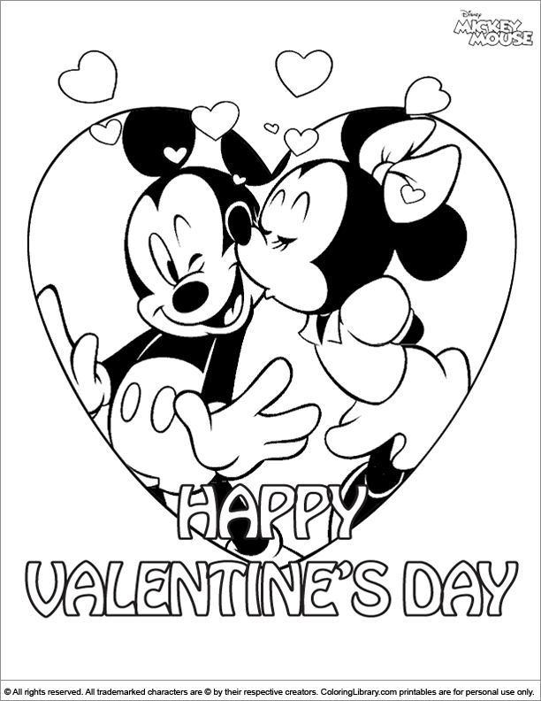 Mickey Mouse free coloring sheet