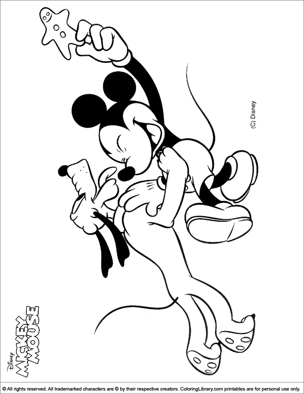 Cool Mickey Mouse coloring page