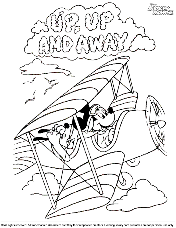 Mickey Mouse coloring book page