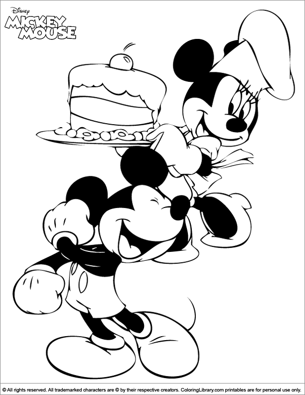 Mickey Mouse coloring for kids