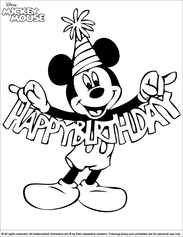 Mickey Mouse coloring picture