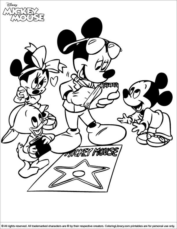 Mickey Mouse fun coloring page