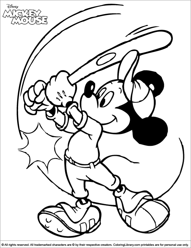 Mickey Mouse coloring book printable