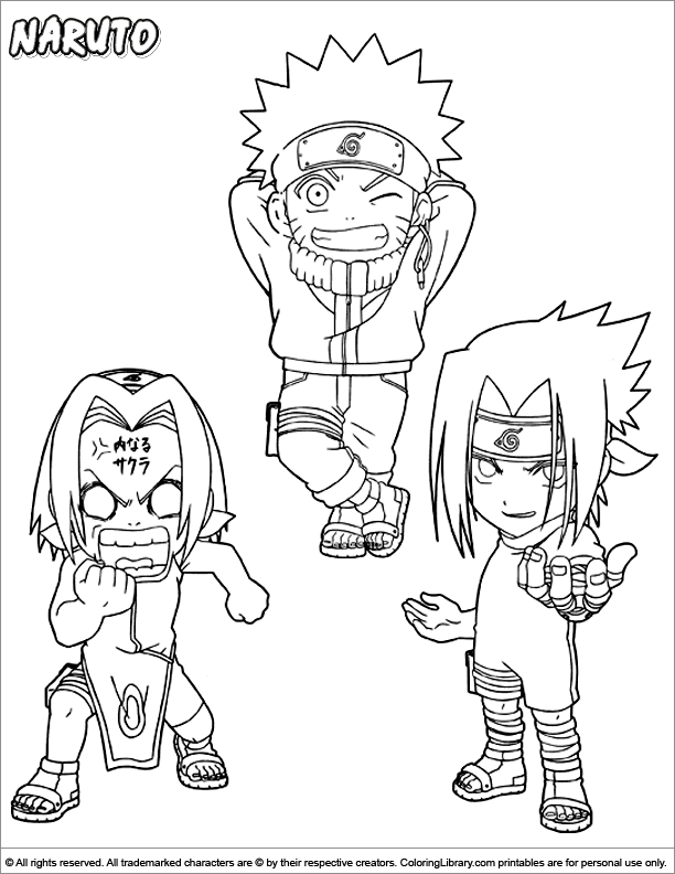 naruto coloring page coloring library