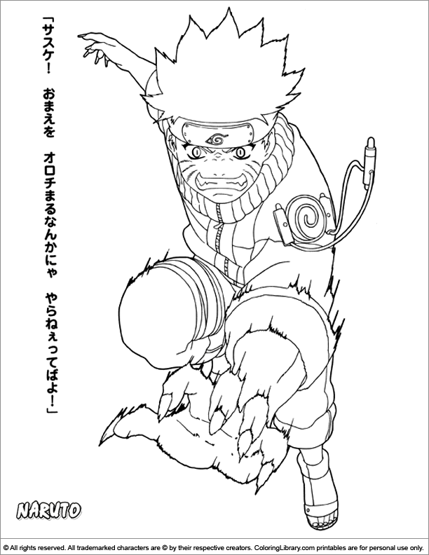 Download Naruto colouring book - Coloring Library