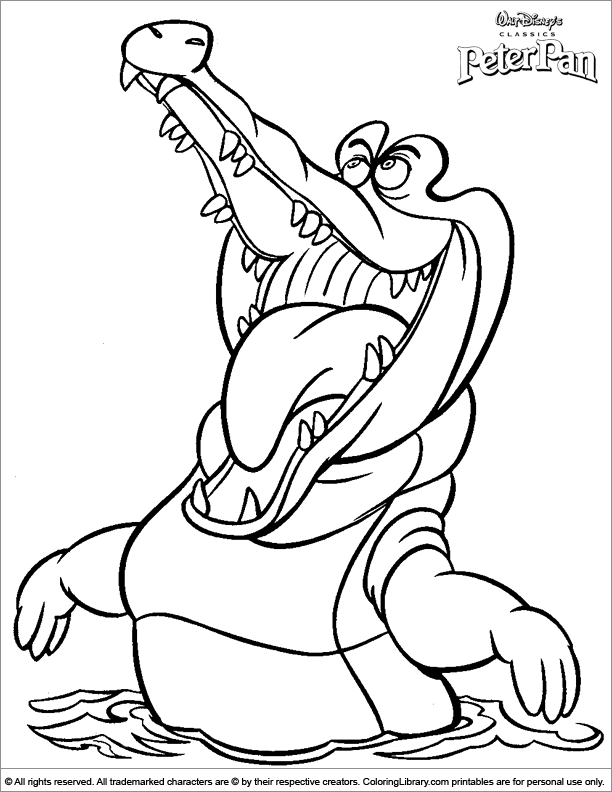 Peter Pan Free Coloring Sheet Coloring Library
