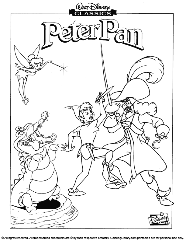 Printable Peter Pan coloring page