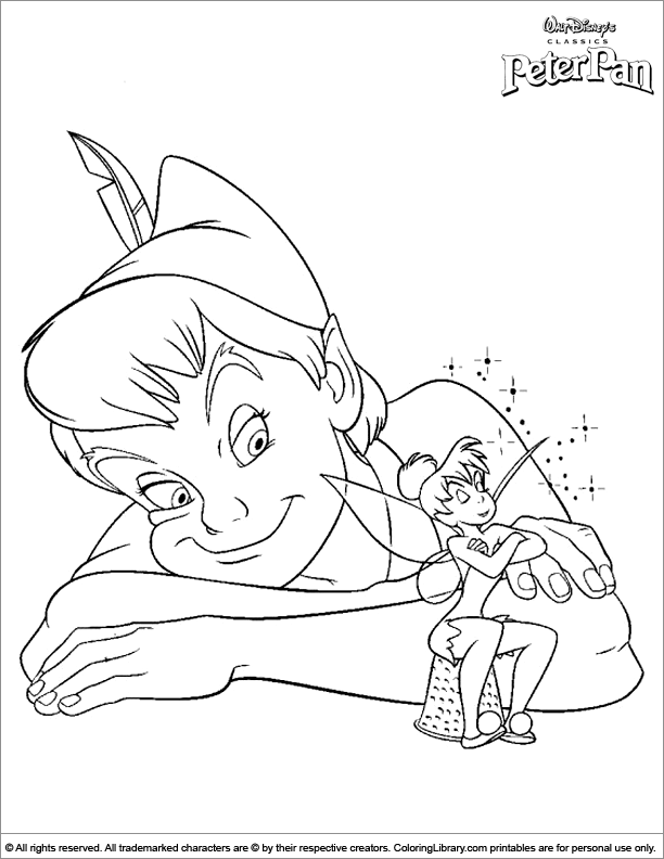 Peter Pan coloring page online