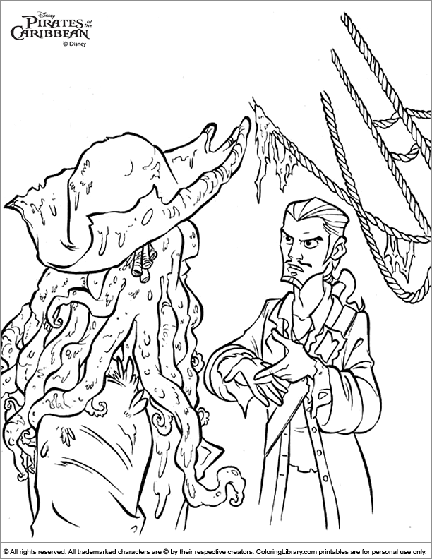 Cool Pirates of the Caribbean coloring page