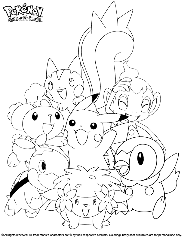 Pokemon printable page - Coloring Library