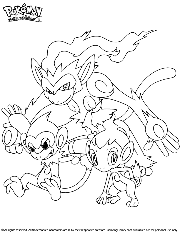 Pokemon free online coloring page