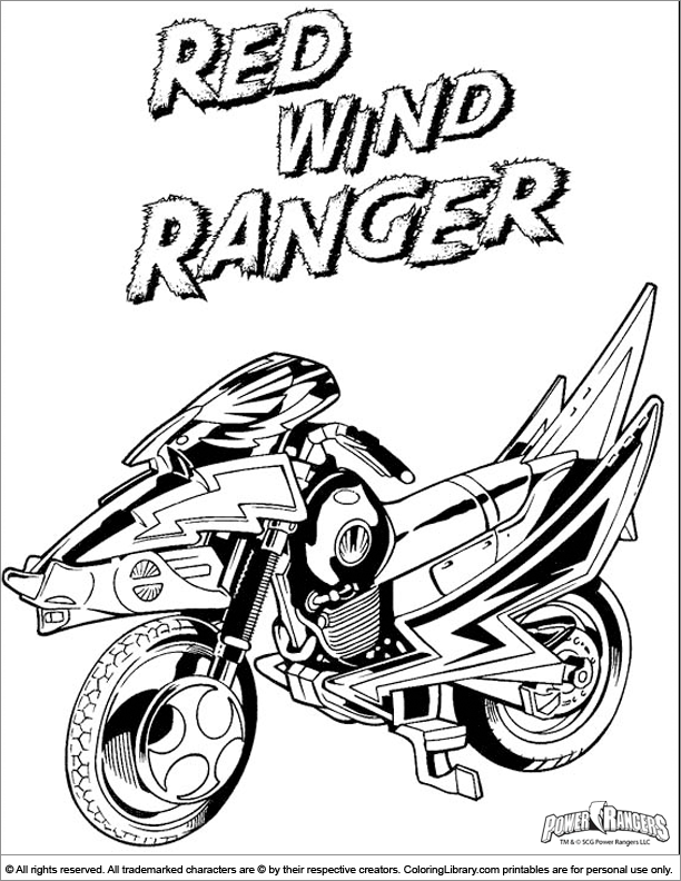 Power Rangers coloring book page