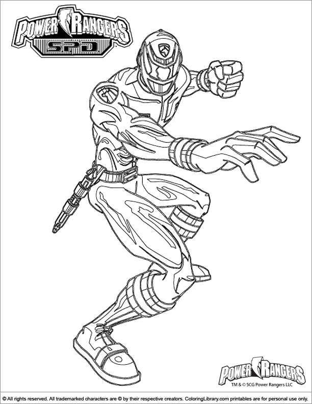 Power Rangers coloring printable for kids