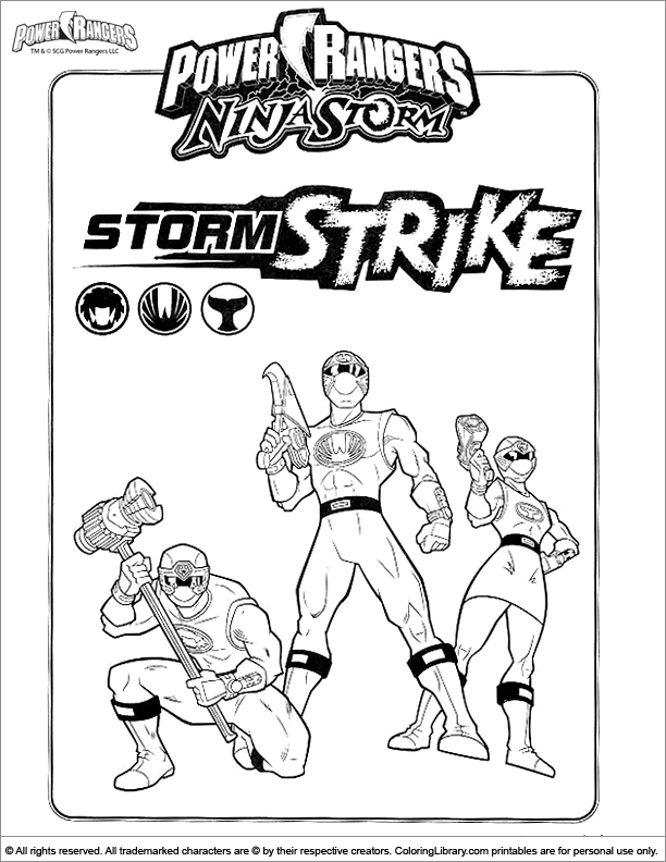 Power Rangers coloring page online