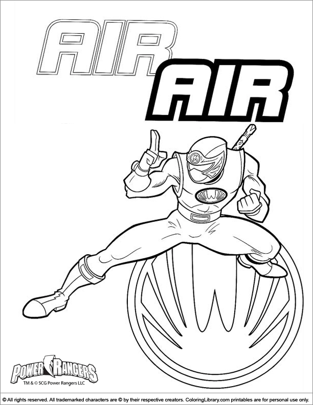 Power Rangers coloring page to print