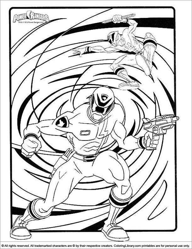 Power Rangers coloring picture to print