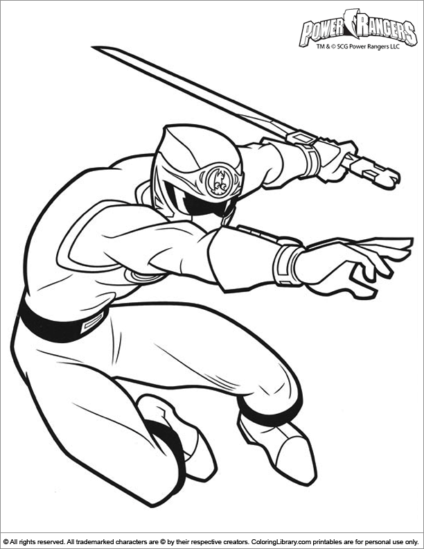 Power Rangers Fun Coloring Sheet Coloring Library