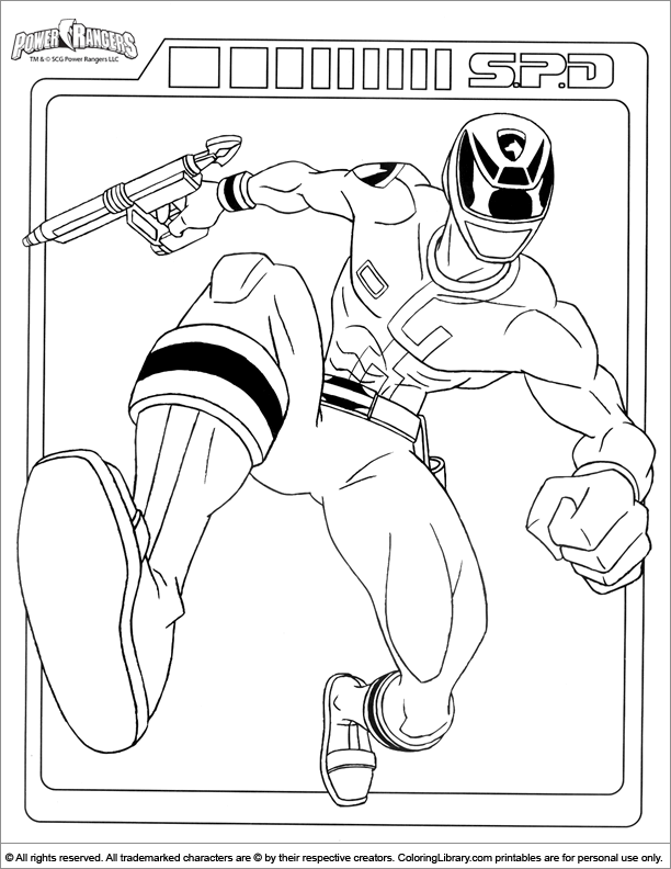 Power Rangers coloring book page