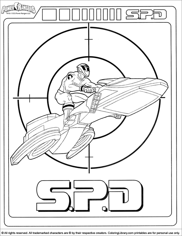 Power Rangers printable coloring page