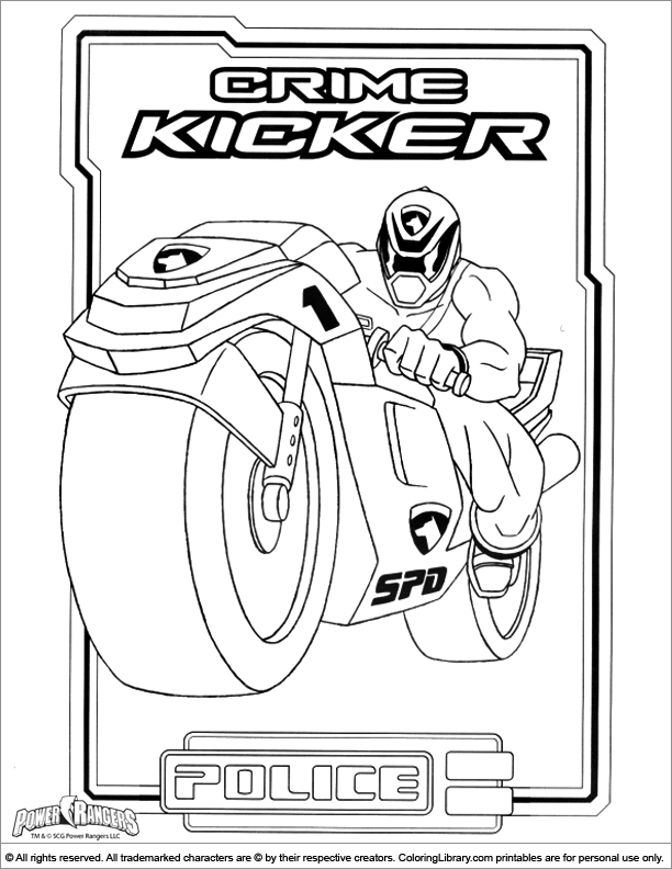 Power Rangers free printable coloring page