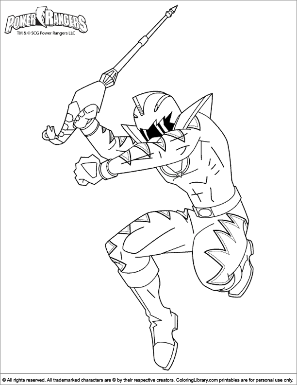 Power Rangers coloring page for kids