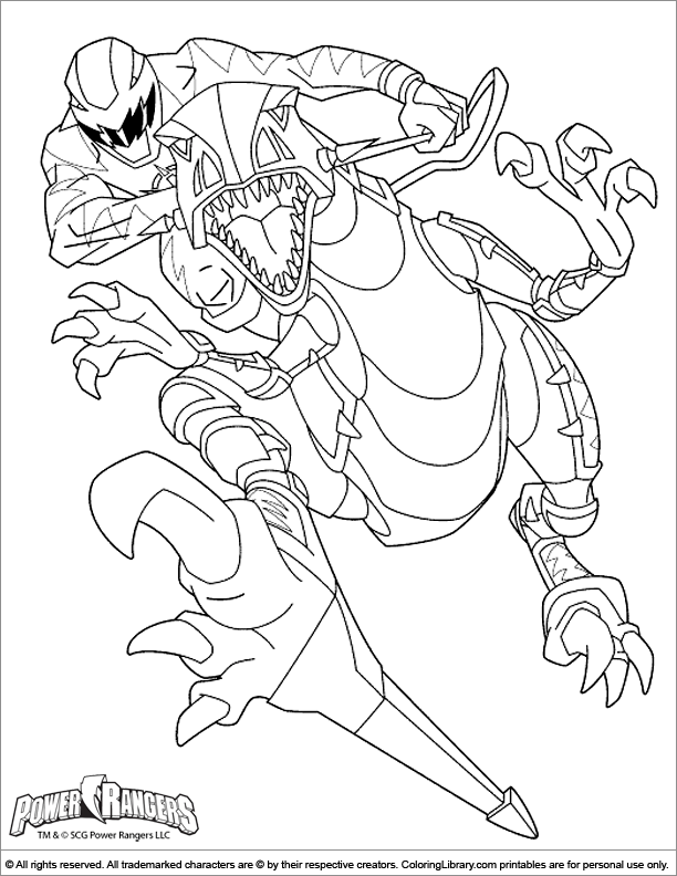 Power Rangers coloring page free