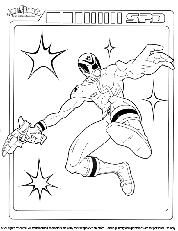 Power Rangers printable coloring picture