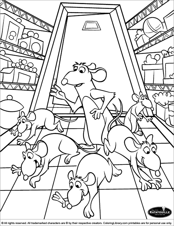 Download Ratatouille free coloring printable - Coloring Library