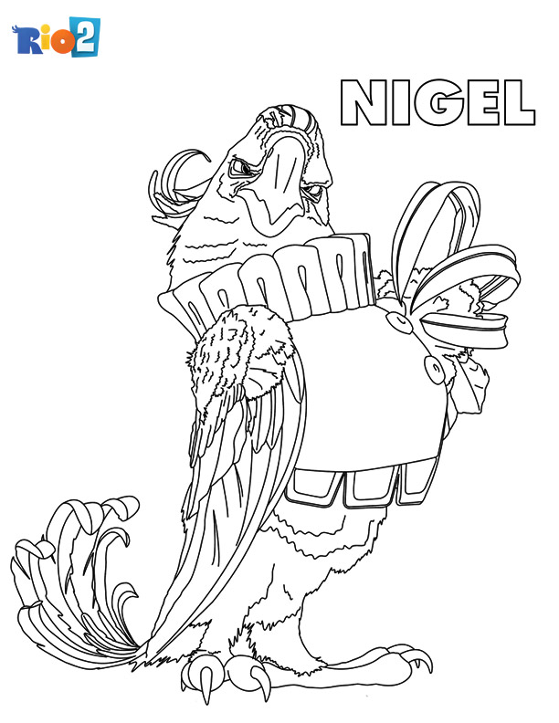 Rio 2 coloring page for kids