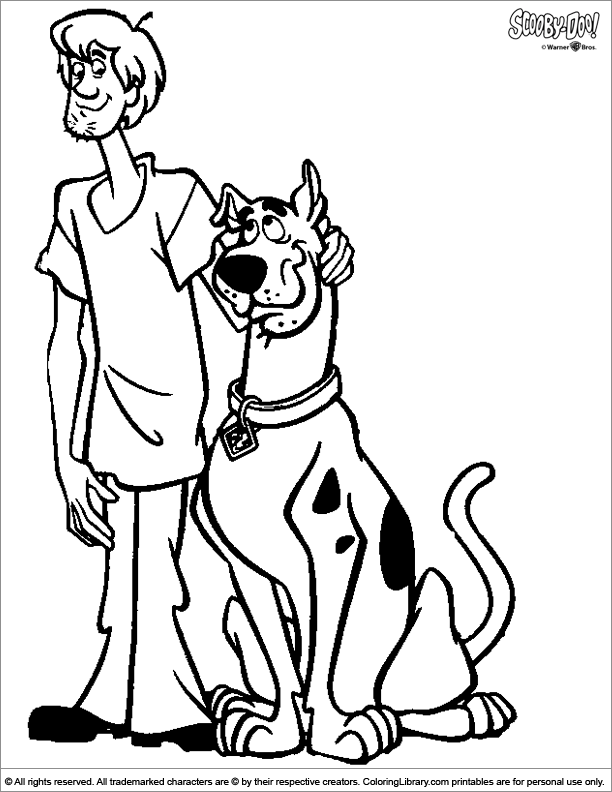 Scooby Doo colouring in - Coloring Library