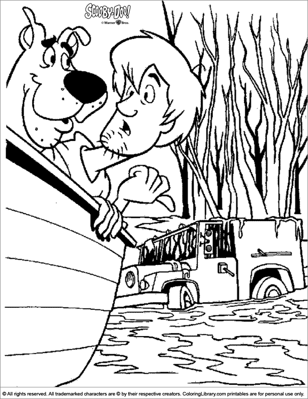 Scooby Doo Coloring Page To Print Coloring Library