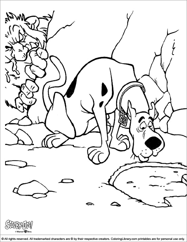 Scooby Doo printable coloring page for kids