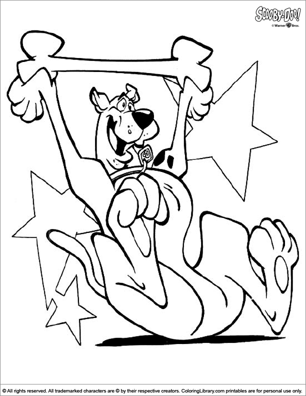 Scooby Doo coloring page to color for free - Coloring Library