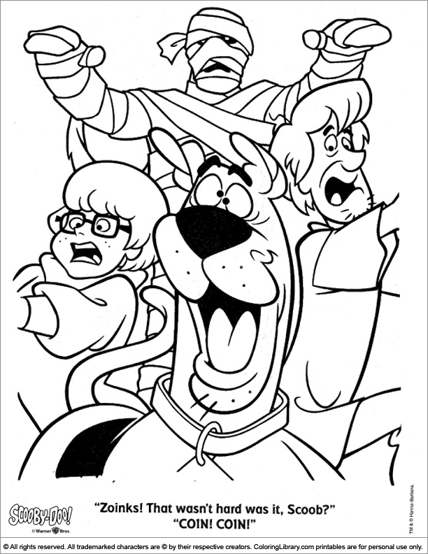 Scooby Doo coloring for kids free