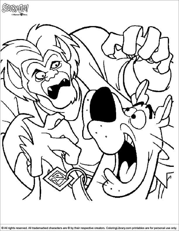 Scooby Doo colouring in
