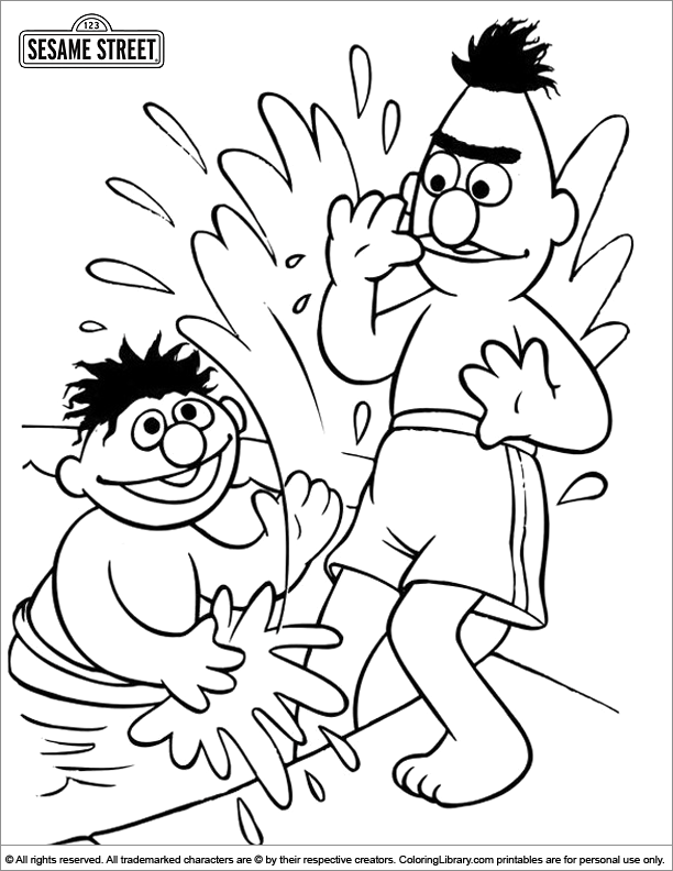 Sesame Street Coloring Picture