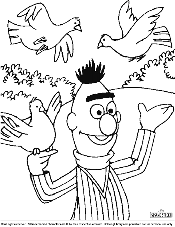 sesame street free printable coloring page coloring library