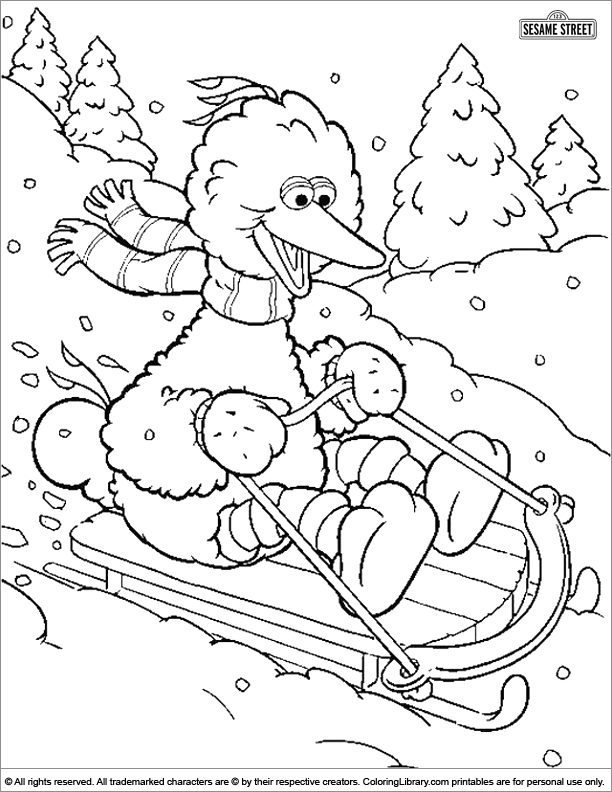 Sesame Street free online coloring page