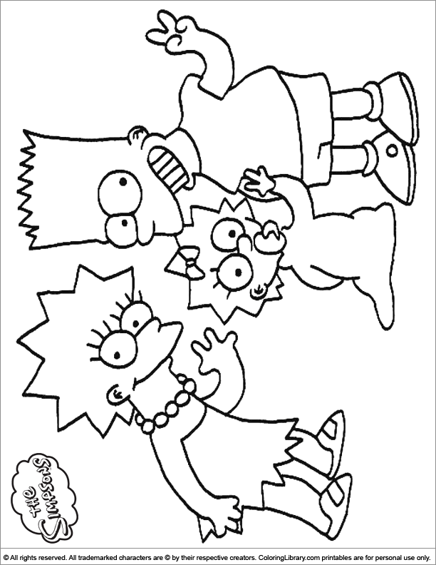 Simpsons coloring picture
